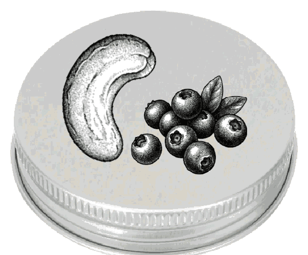 Blueberry + Cardamomo cap ingredient illustration