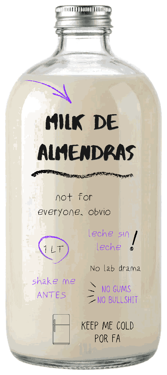 Milk de Almendras front bottle