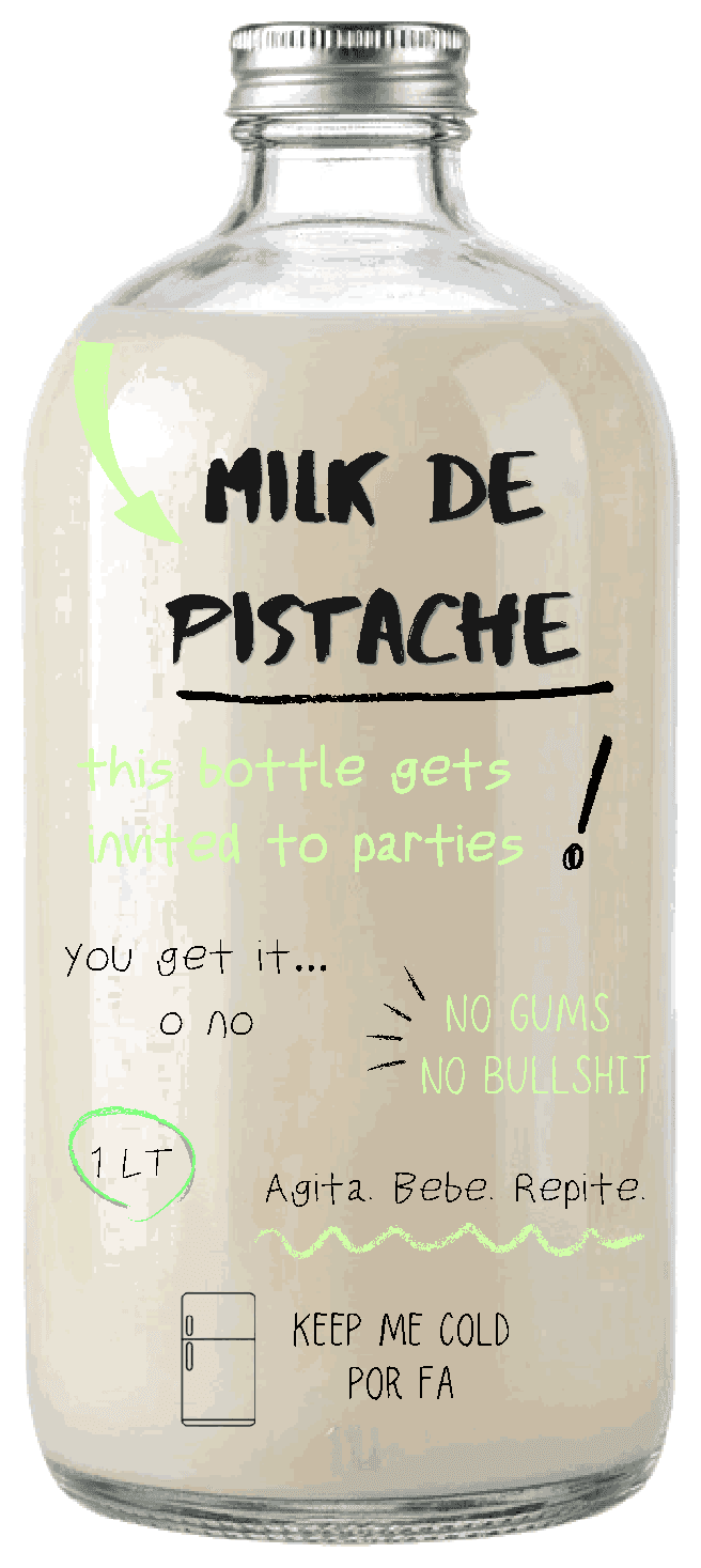 Milk de Pistache front bottle