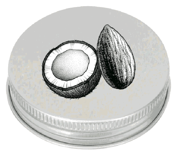 Almond + Coco cap ingredient illustration