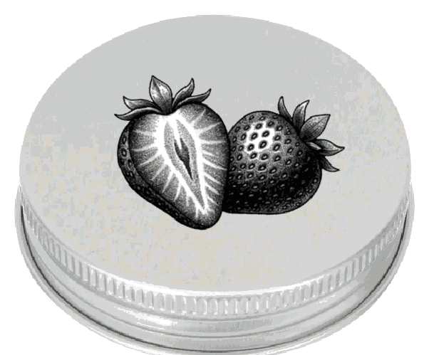 Fresa + Oat cap ingredient illustration
