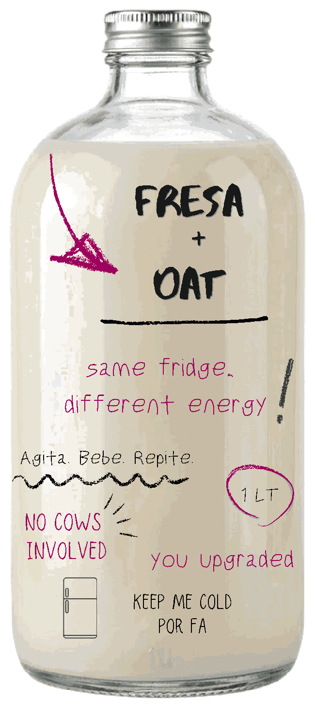 Fresa + Oat front bottle